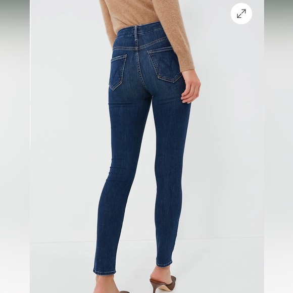 MOTHER Denim Teaming Up High Waisted Looker Ankle Jeans 25 - Picture 2 of 8